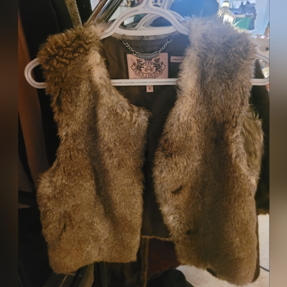 Vintage Juicy Couture Faux Fur Vest - Picture 1 of 3